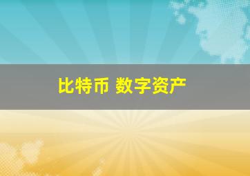 比特币 数字资产